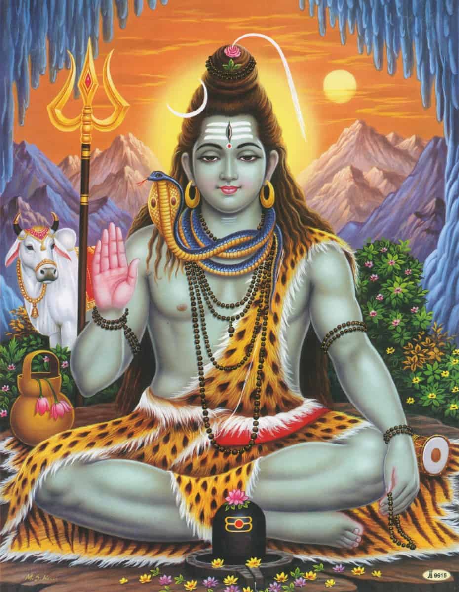 Shiva meditating